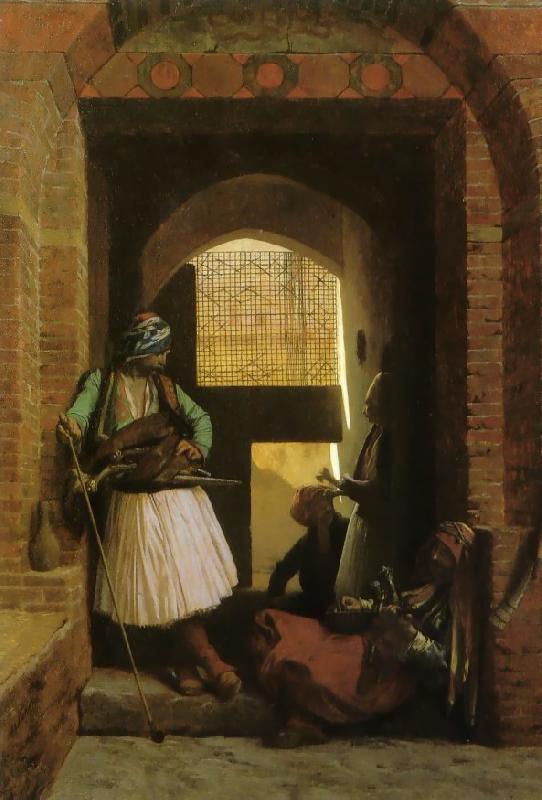 Jean Leon Gerome Arnauts of Cairo at the Gate of Bab-el-Nasr